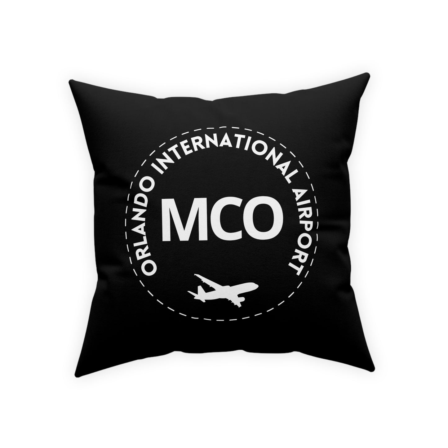 MCO Airport Code Pillow Black | Aviation Gift | Pilot Gift | Airline Crew and Aviation Worker Gift | Aviation Home Décor