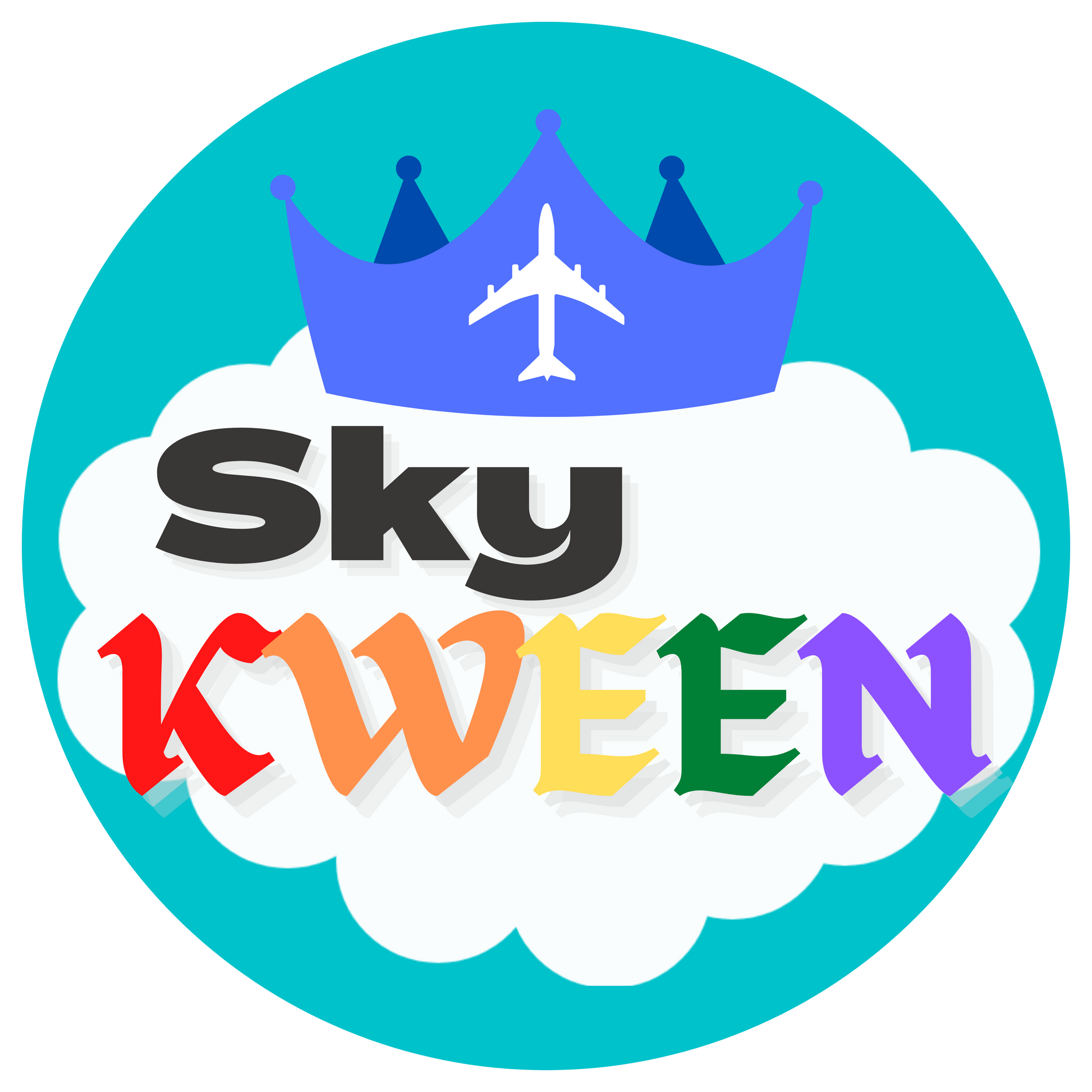 Flight Attendant Sky Kween Sticker
