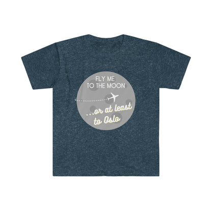 Fly Me to the Moon or at Least to Oslo, Norway! The Perfect Aviation & Travel T-shirt