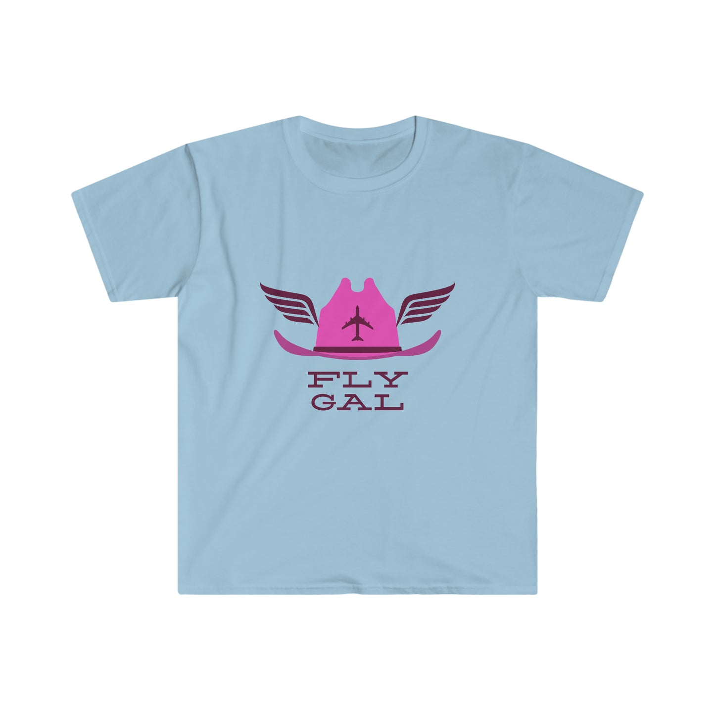 Fly Gal with Wings Female Pilot T-Shirt